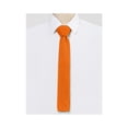 thumbnail image 5 of CORBATA DE HOMBRE AUTOATADA SÓLIDA INSPIRADA EN EL DÍA DEL PADRE, ACCESORIO DE CUELLO PLANO, CORBATAS DE PUNTO NARANJA, 5 of 5