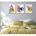 thumbnail image 5 of Butterfly Wall Decor - Colorful Butterfly Canvas Wall Art for Girls Bedroom Modren Butterfly Nursery Decor Posters Artwork Bathroom Home Decorations 12" X 16" X 3 Pieces, 5 of 6