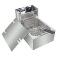 thumbnail image 4 of IVV Electric Deep fryer Stainless Steel with Basket & Lid Capacity 6L(6.3QT) Countertop Fryers for Home Kitchen and Restaurant with Temperature Adjustable, 2500 Watts, 110V, 4 of 10