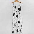 thumbnail image 5 of Black Spots Sleeveless Suspender Dress Summer Fashion Casual Long Dress, 5 of 9