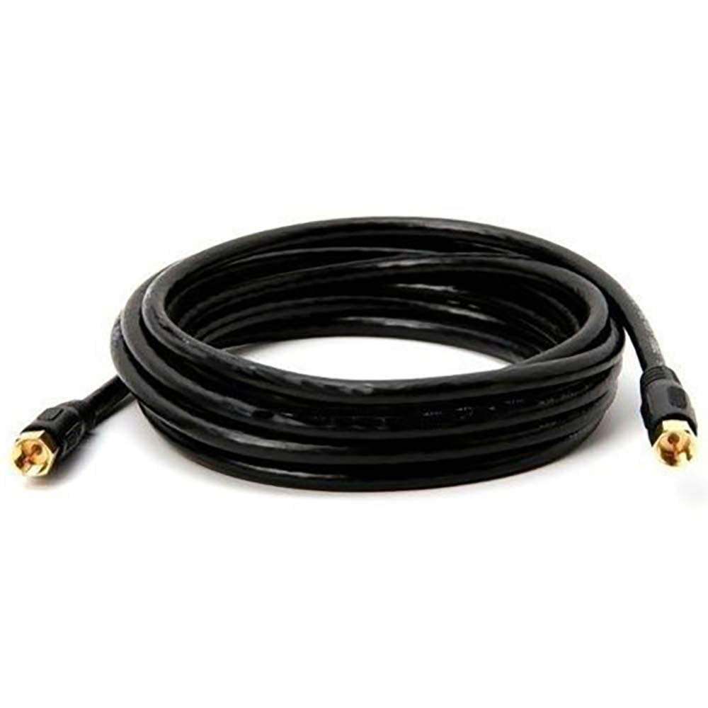 35ft Rg6 High Definition HDTV Black Coaxial Cable with Gold Connectors - Low Loss