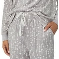 thumbnail image 5 of Nautica Womens Pajamas - Cozy Silky Fleece - 2 Piece Long Sleeve Winter Sleepwear Set for Women (Gray Stars/Medium), 5 of 8