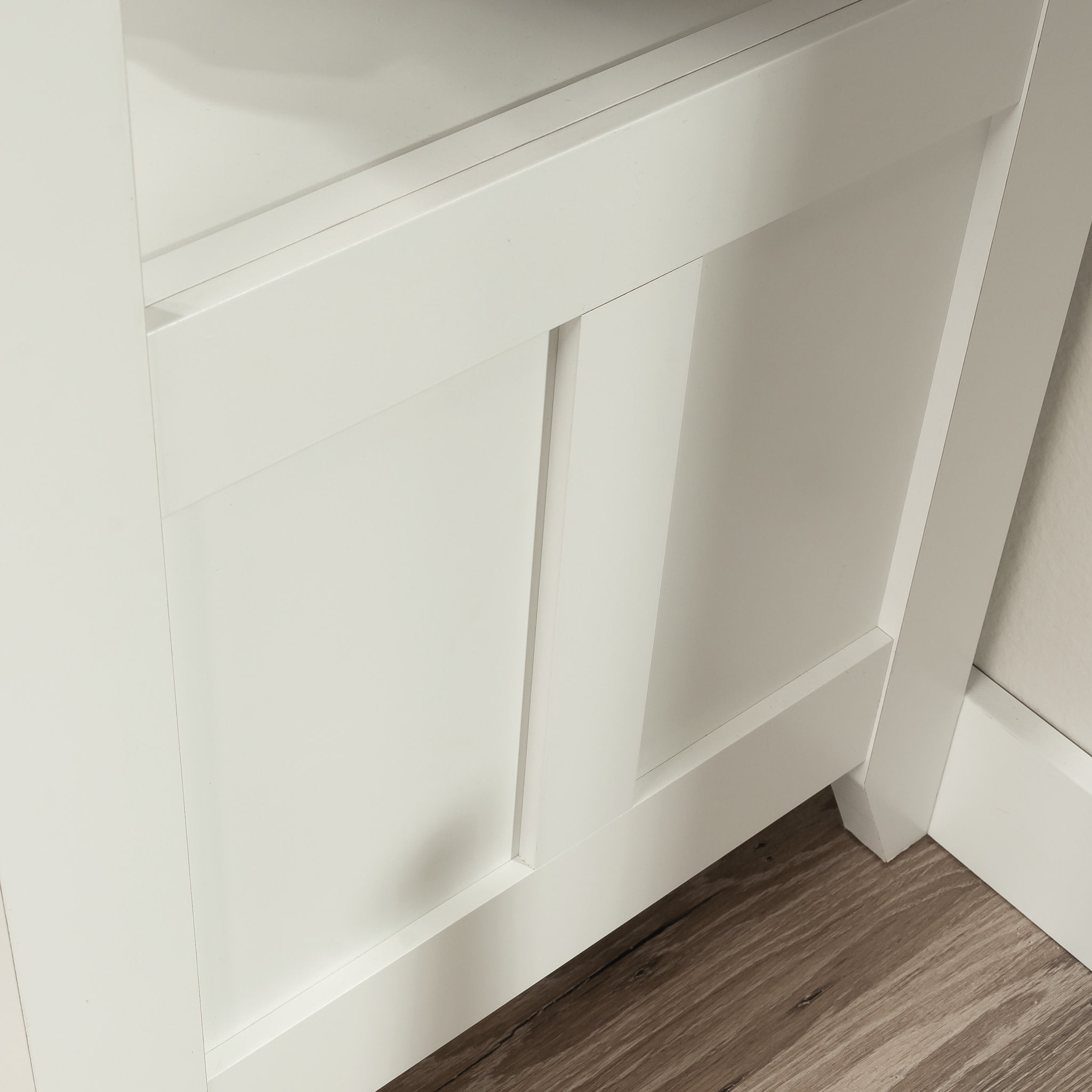 Sauder August Hill Open Shelf Lateral File Cabinet, Finish, Each, Soft White
