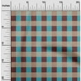 thumbnail image 1 of oneOone Silk Tabby Teal Blue Fabric Gingham Check Sewing Craft Projects Fabric Prints By Yard 42 Inch Wide, 1 of 4