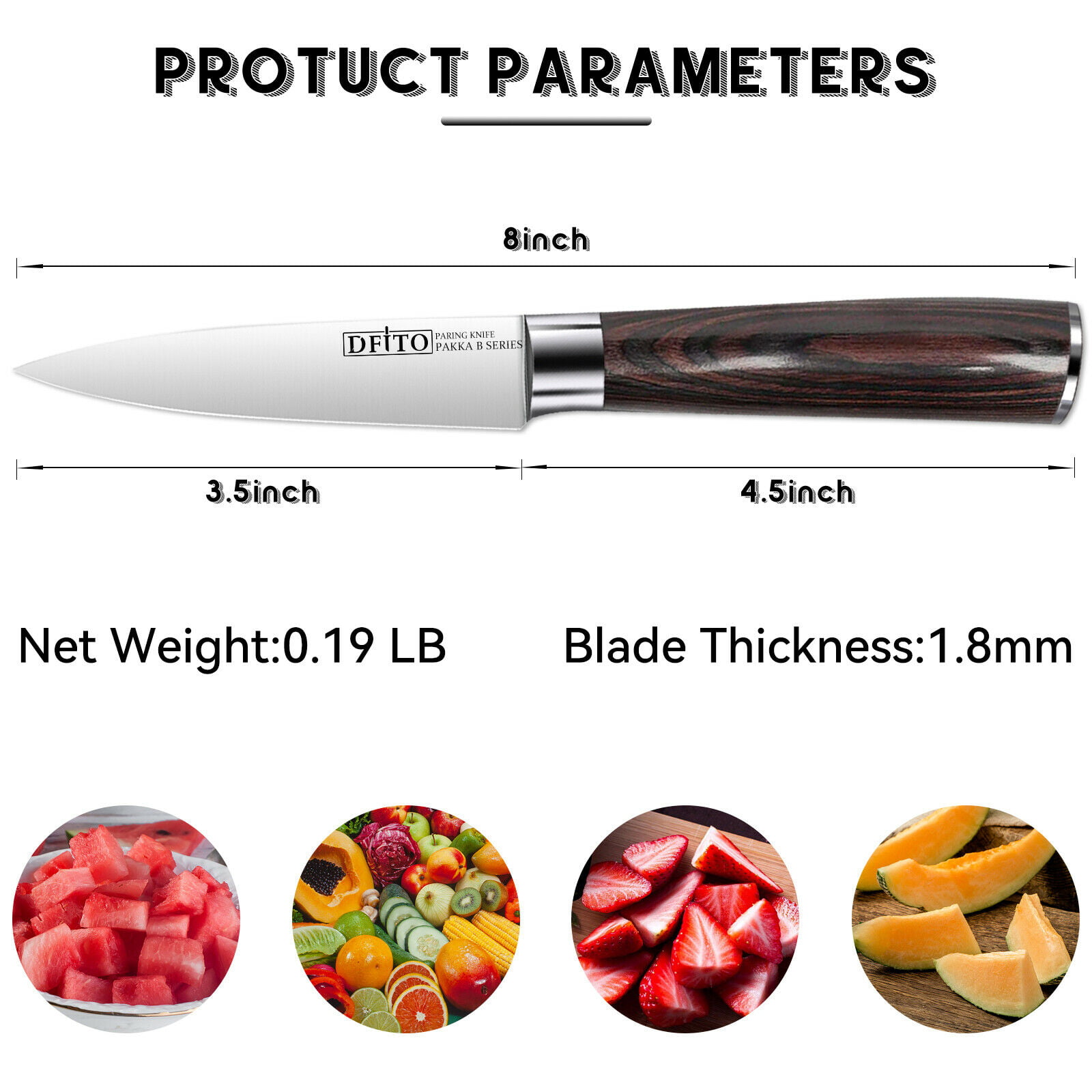 Cutluxe Paring Knife – 3.5 Small Kitchen Knife, Peeling Knife with Razor Sharp Blade – Forged High Carbon German Steel – Full Tang & Ergonomic
