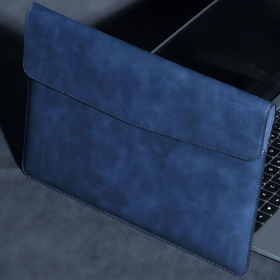 GASTROPOD 13 Inch Leather Laptop Sleeve Compatible with Macbook 13", 2026 Macbook Air/Pro 13", Buckle Closure Protective Case Cover, Blue