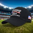 thumbnail image 3 of Trump 2024 Gorras de golf casuales ajustables moda deportes sombrero bandera de Estados Unidos para hombres mujeres, 3 of 6