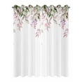thumbnail image 2 of nqOlkjepod Outdoor Curtains for Patio Waterproof, Pink Green Eucalyptus Outdoor Privacy Panels Grommet, Spring Leaves Watercolor Fruit Blackout Outside Curtains for Porch/Cabana 54"x95", 2 Panels, 2 of 8