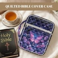 thumbnail image 3 of Pzuqiu Purple Butterfly Bible Cover for Women Quilted Bible Case Carrier Carrying Organizer Bag Portable Scripture Case Church Bag Protective Vintage Christian Gift for Women, 3 of 7