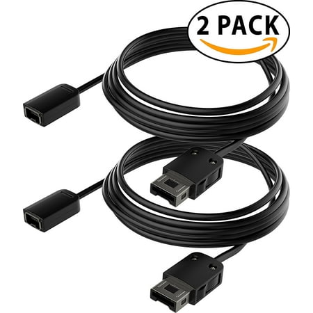 Ortz 10ft Extension Cable for [NES Classic Mini Edition] Controller, SNES, Cords Extender - Best Controller Extension Cable Cord for Nintendo Gaming System Black [Works with Wii U] (Pack of
