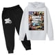 thumbnail image 3 of Sudadera con capucha y pantalones para niños de Grand Theft Auto V GTA 5, conjunto de 2 piezas, ropa de dibujos animados para niños pequeños, trajes para niños y niñas, 3 of 5