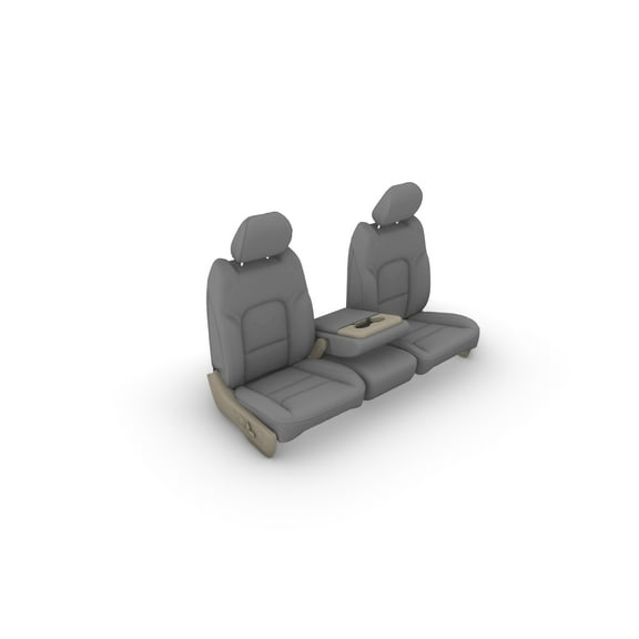 F509 2015-2022 Ford F150-F550 , XLT/Lariat, Front 40/20/40 Split Bench, Adjustable HR, Manual Or Electric Seats in Gray Twill