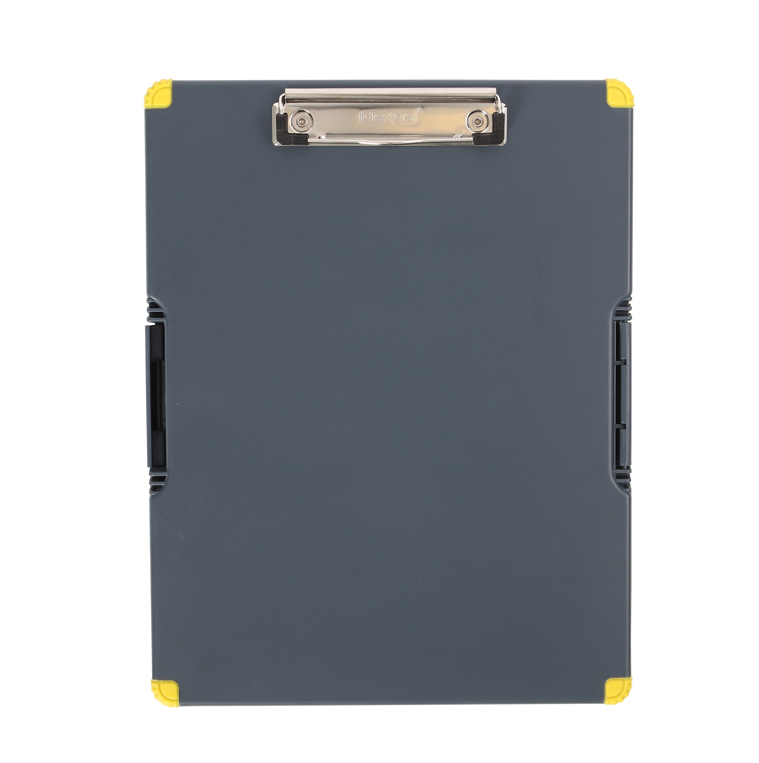 Dexas Duo Clipcase, Double Sided Clipboard Design, 13” x 10”, Gray/Yellow