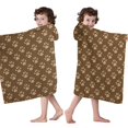 thumbnail image 4 of Paw Prints Hooded Bath Towel，50"x30" for Ages 3 To 12 Kids, Quick Dry Lightweight Soft Microfiber Hood Beach Towel Cover Up for Kids, 4 of 7