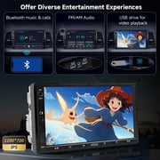 ATOTO Double Din Car Stereo with Backup Camera & Bluetooth Diagnostic OBDII, 7'' Touchscreen Car Radio Wireless CarPlay Android Auto,GPS Navigation