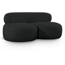 Meridian Furniture Venti Black Boucle Fabric Loveseat