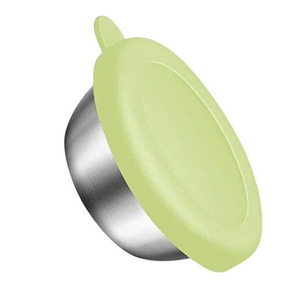 Vaso reutilizable para condimentos con tapa de acero inoxidable para niños, lonchera de picnic, color verde