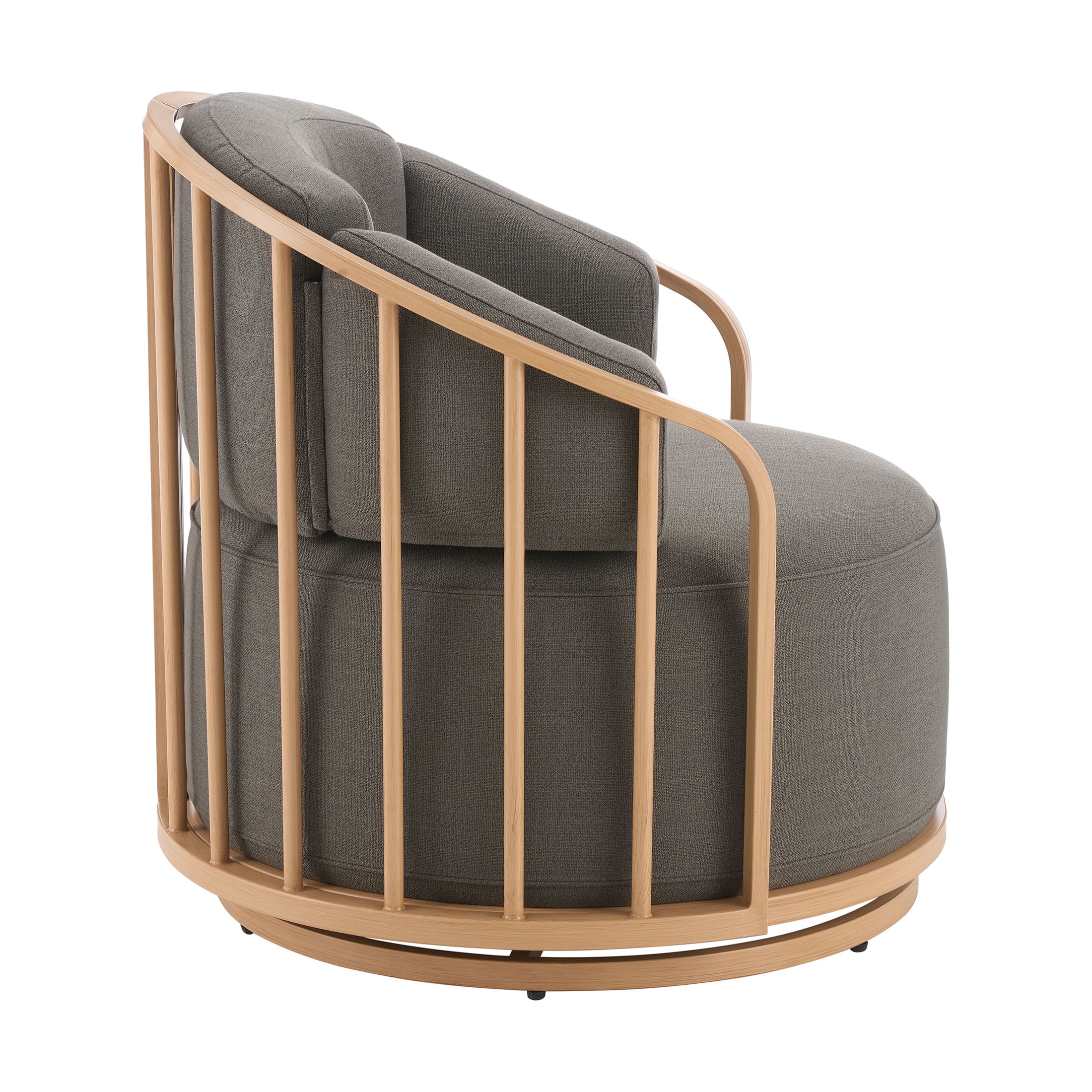 Better Homes & Gardens Lillian Swivel Birdcage Accent Chair, Charcoal Linen