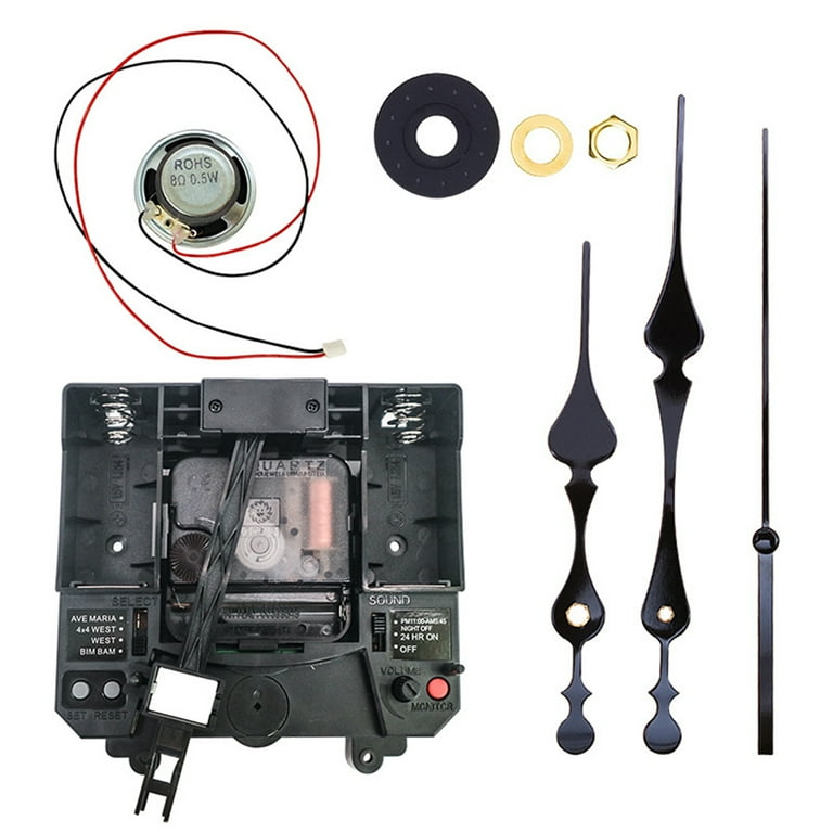 QUSENLON Chime Music Box Pendulum Clock Movement with 4 Types of Music Reporting Button