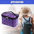 thumbnail image 3 of Vocoste Makeup Bag Cosmetic Travel Bag Case Large Makeup Bag with Mirror Make Up Brush Organizer Bag Purple, 3 of 7