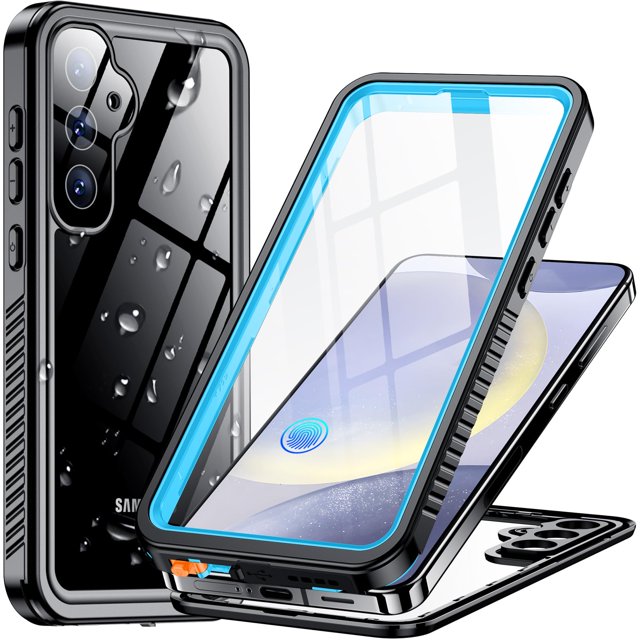Funda de teléfono Temdan impermeable con protector de pantalla para Galaxy S24