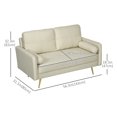 thumbnail image 3 of HOMCOM Loveseat Sofa with Cushions and Pillows, 2 Seater, Kids, Beige, 3 of 10