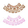 thumbnail image 2 of Unatoiry 1pcs Set 16.4ft Pink Paper Card Birthday Decorations For Birthday Party Birthday Banner Happy Birthday Sign Happy Birthday Brown 16.4ft, 2 of 6