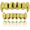 thumbnail image 1 of 18K oro plateado Hip Hop Vampire Fangs Top Bottom Teeth Grillz Set para hombres y mujeres Ormromra LRWJ453-2, 1 of 2