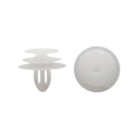 Unique Bargains 50Pcs 7mm Hole 19mm Head Car Fender Body Trim Panel Hood Fastener Clips White