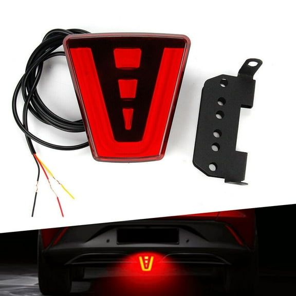 chengsi LED F1 Style Red Third Rear Tail Brake Light Stop Fog Lamp