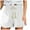 White, variant on Xixinqiwan No Boundaries Women Summer Shorts Casual Drawstring Elastic Waist Short Pants Loose Comfy Pull On Short Plus Size