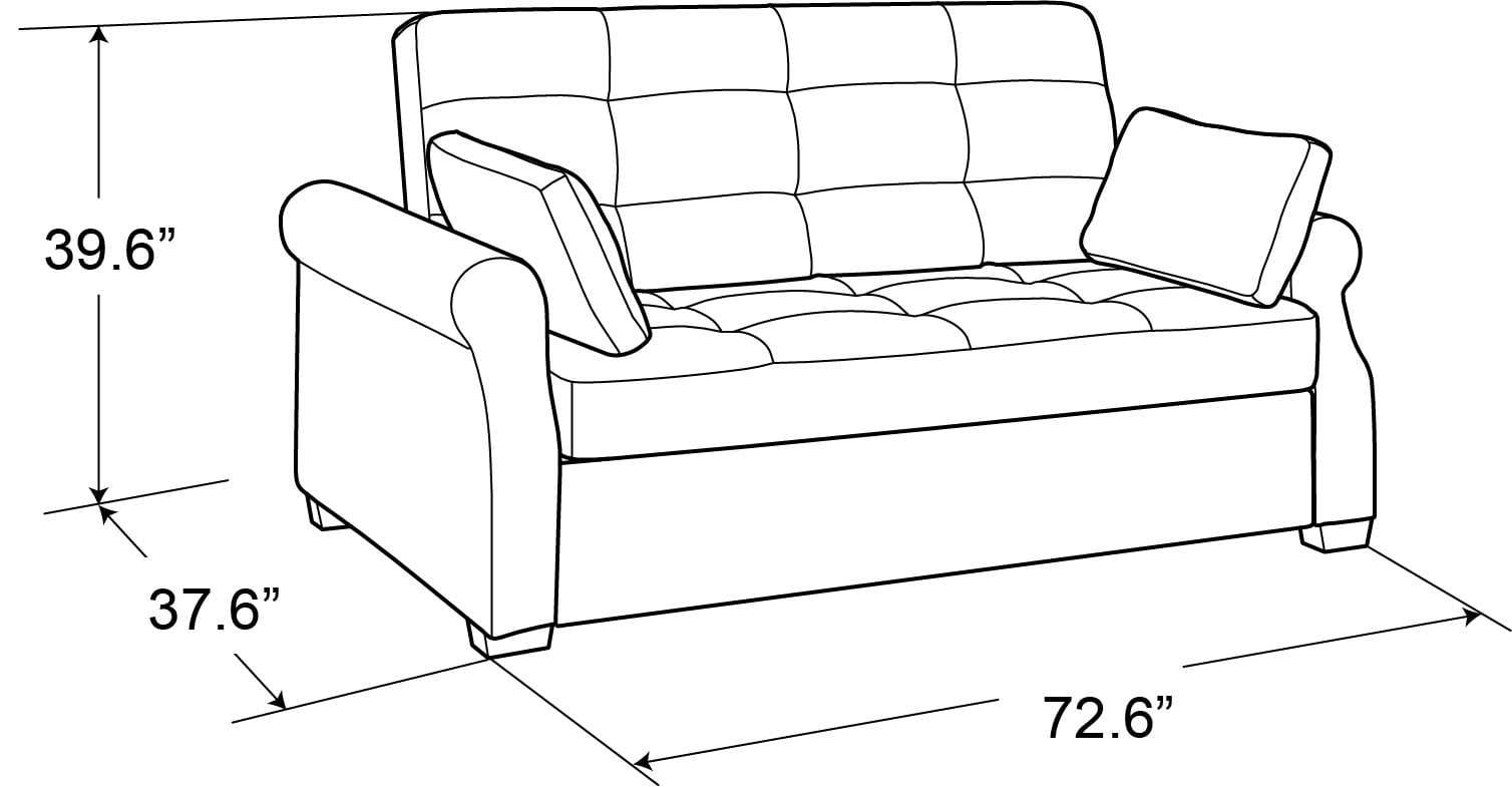 Serta Haiden Queen Sofa Bed Gray Walmart Com