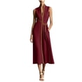 thumbnail image 2 of YuXingFu Wedding Guest Dresses for Women Summer Maxi V-Neck Plus Size Womens Dress Sleeveless for Vacation Long Casual Summer Wine S, 2 of 9