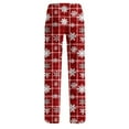 thumbnail image 6 of Xuniizn Pajamas Pants for Women, Plus Size Elastic Christmas Plaid Loungewear Pants, Holiday Cozy Casual Pajamas, 6 of 7