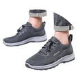 thumbnail image 3 of NOKIO Men's Knit Sneakers Breathable Wide Width Summer Sport Shoe Lightweight Comfortable Road Running Shoes Anti-S𝗅ip La𝖼e Up Training Shoes Soft Sole Hiking Shoes for Back to College, 3 of 9