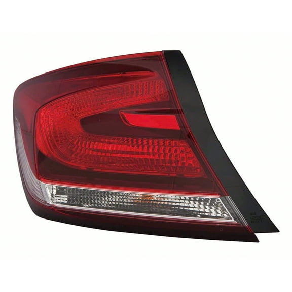 KAI New OEM Replacement Driver Side Outer Tail Light Assembly, Fits 2013-2015 Honda Civic Sedan