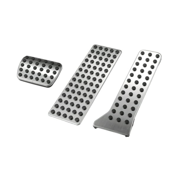 1 Set Gas Accelerator Brake Foot Rest Pedals Pad Covers for Mazda CX-3 2016-2019 Black Silver Tone