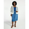 thumbnail image 3 of Terra & Sky Women's Plus Size Boyfriend Cardigan with Long Sleeves, Midweight, Size 0X-5X, 3 of 6