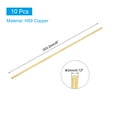 thumbnail image 2 of Uxcell 10 Pcs Brass Round Rod, 3mm x 8" Lathe Bar Stock H59 Brass Round Stock, Copper, 2 of 5