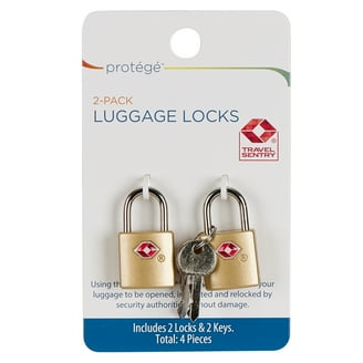 Miami CarryOn TSA Approved Padlock, Keyed Luggage Lock Black