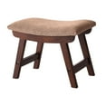 thumbnail image 3 of Reposapiés de madera Reposapiés Otomano Minimalista Taburete Decorativo Reposapiés para Marrón caqui oscuro, 3 of 9