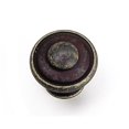 thumbnail image 1 of 1.13 in. Button Top Knob - Weathered Antique Bronze, 1 of 1