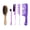 Comb with a hook-Purple, variant on 5 Pcs Boar Bristle Slick Back Hair Brush Styling Set, Edge Brush, Teasing Brush & Tail Comb, Hair Tools for Ponytail, Buns, Edges & Flyaways for Women Men Kids