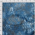 thumbnail image 4 of oneOone Rayon Medium Blue Fabric Abstracts Craft Projects Decor Fabric Printed By The Yard 56 Inch Wide, 4 of 4