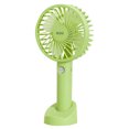 thumbnail image 3 of Mini ventilador de mano con base de carga USB aire acondicionado pequeño para el hogar (verde), 3 of 6