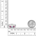 thumbnail image 4 of Gem Stone King 925 Sterling Silver Ring Oval Aquamarine Pink Moissanite (1.87 Cttw) (Size 5), 4 of 4