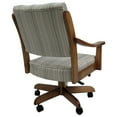thumbnail image 4 of Swivel Wood Dining Caster Chair Casa in Natural Fun Cream Fabric - Black, 4 of 5