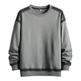 thumbnail image 2 of pstuiky camisas de manga larga para hombre, Sudadera con capucha y cuello redondo de manga larga con bloques de color para hombre top de hombre xl, 2 of 3