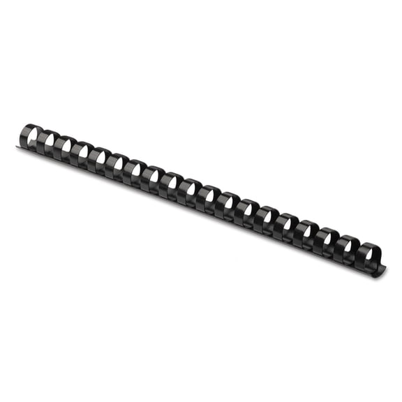 Fellowes, FEL52323, 19-ring Plastic Comb Binding, 25 / Pack, Black