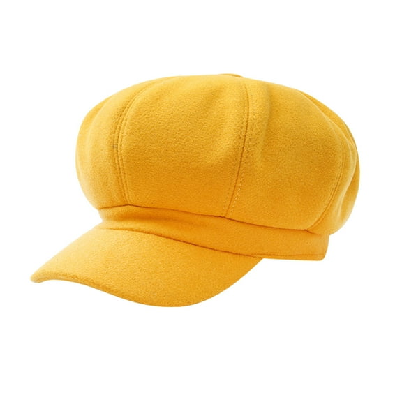Woolen Beret Peaked Beret Octagonal Hat Woolen Visor Artist Cap Woolen Hat Woolen Women's